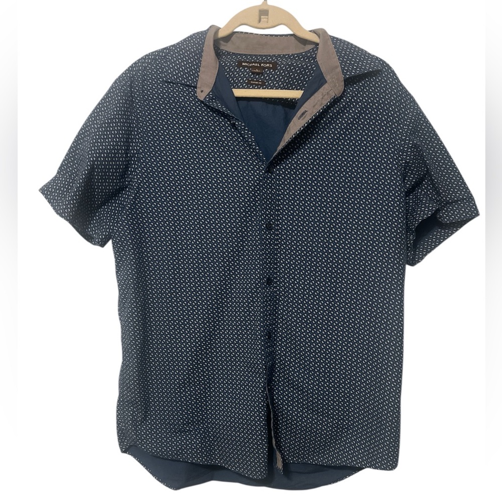 Men’s Blue Michael Kors Classic Fit Button Down Shirt